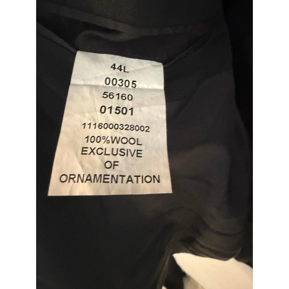 Jos A Bank Signature Collection Blazer 44L Wool Tailored Fit Charcoal Windowpane